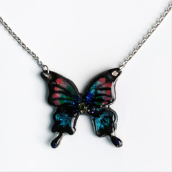 黒蝶のネックレス  （サージカルステンレス） 4枚目の画像