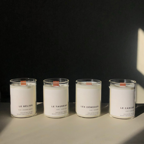 星座シリーズ 双子座と蟹座のキャンドルホルダー