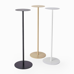 スリムテーブル 丸 黒 白 ブラック ホワイト おしゃれ 花瓶台 ディスプレイスタンド 高さ約75cm サイドテーブル 2枚目の画像