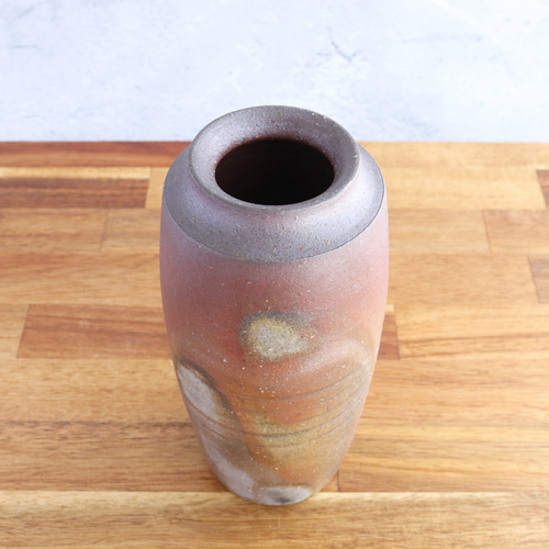 備前焼 口付花入【B】【陶器・花器・フラワーベース】 一輪挿し