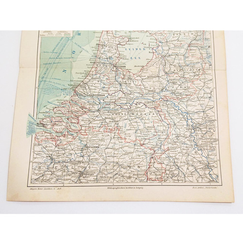 オランダ アンティークマップ ヨーロッパ 古地図 ペーパー