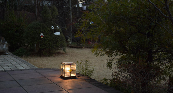 ガーデンライト スクウェア 屋外用 防雨タイプ ステンドグラス ガーデンランプ 庭園灯 外灯 エクステリア 屋外照明 1 9枚目の画像