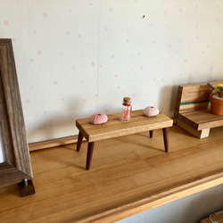 ミニテーブル（中）☆CR04７☆木工雑貨 2枚目の画像