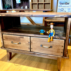 creema限定 テレビ台 テレビボード アンティーク 取手も色も好きなもの