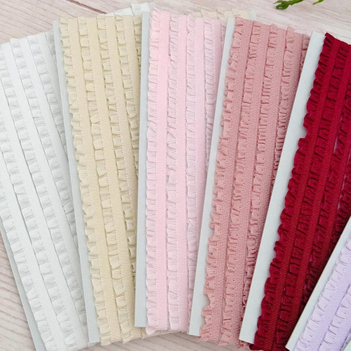 ストレッチフリルレースC カラー 6mm幅 2m レース Ainoa(miny
