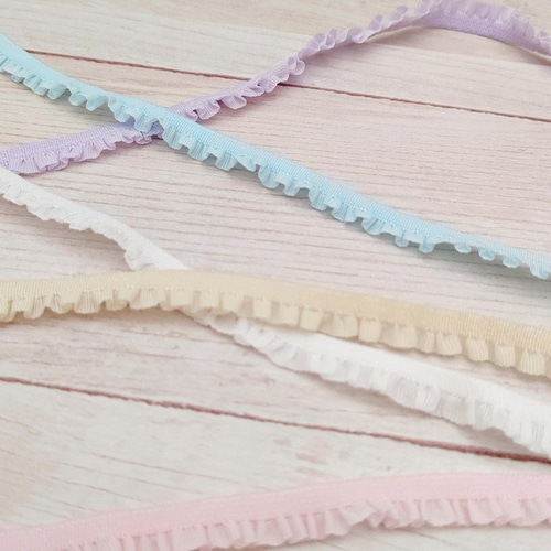 ストレッチフリルレースC カラー 6mm幅 2m レース Ainoa(miny**) 通販