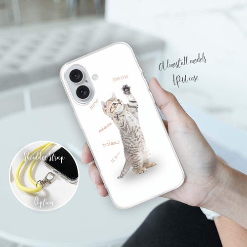 iPhone16e/Pixel9/iPhone16Pro 猫 全機種対応☆TPUケース 猫だってNo 