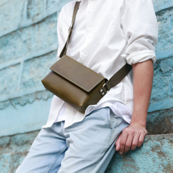 新商品キャンペーン中！フラットショルダーバッグ 軽量 メンズ 男性 父の日 13枚目の画像