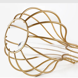 【蓮】setコロンと丸いゴールドフラワーベースアレンジ 9枚目の画像