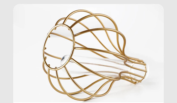 【蓮】setコロンと丸いゴールドフラワーベースアレンジ 9枚目の画像