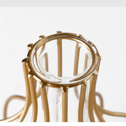 【蓮】setコロンと丸いゴールドフラワーベースアレンジ 8枚目の画像