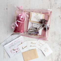 【チョコレートコスモス3輪】set花瓶付きゴールドワイヤーフォトスタンドアレンジ 9枚目の画像