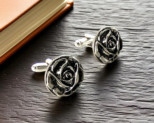 カフスボタン プルデンシャル PINK カフスボタン No.007 楕円形 ブラック 長野県長野市の社交