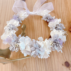 baby&kids くすみカラーの花冠 baby＆kids♡花冠 ナチュラル くすみピンク 花かんむり はなかん