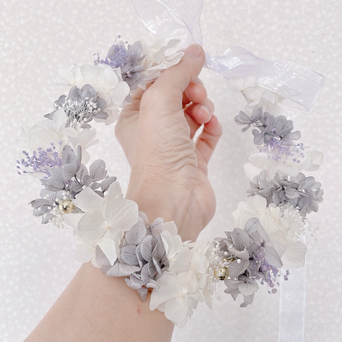 新色》花冠 ベビーキッズ 花かんむり 【ゴールドパール