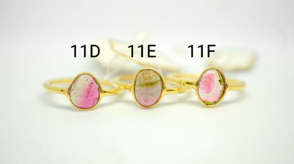 watermelon tourmaline ring ウォーターメロントルマリン　リング　バイカラートルマリンリング 8枚目の画像