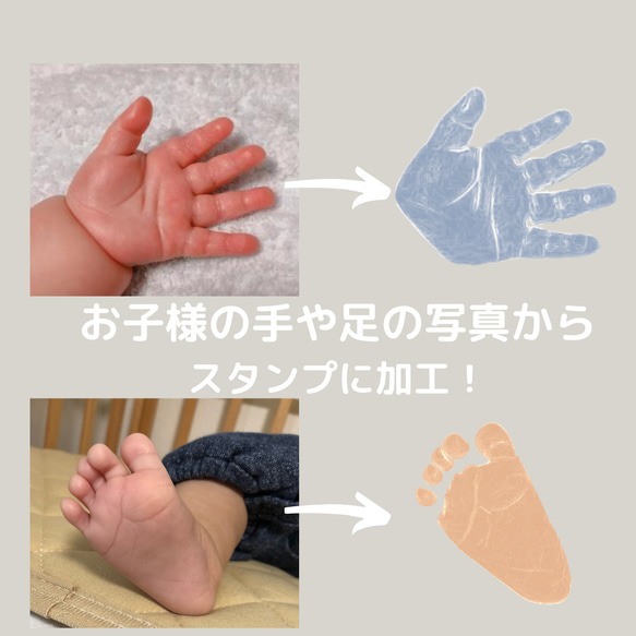 写真からもOK！足形コースター　名入れ出生記録入れ 9枚目の画像