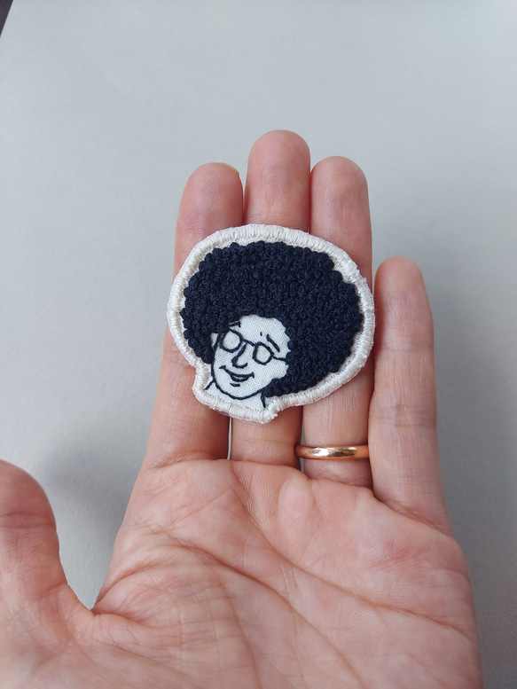 【手刺繍】「どこかで会ったことある？」シリーズのワッペン・アップリケ 2枚目の画像