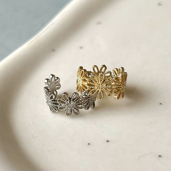 【JORIE】向日葵ティアラ　Ear cuff 2枚目の画像