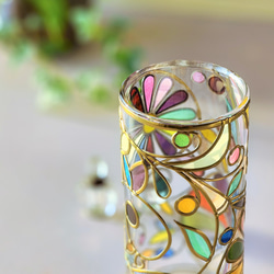 Order :Cylindrical glass flower vase Elf forest Gold 第10張的照片