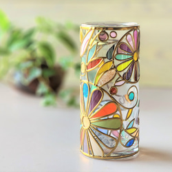 Order :Cylindrical glass flower vase Elf forest Gold 第1張的照片