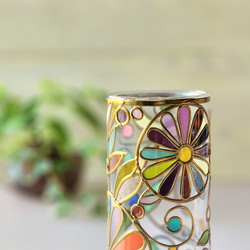 Order :Cylindrical glass flower vase Elf forest Gold 第2張的照片
