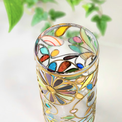 Order :Cylindrical glass flower vase Elf forest Gold 第3張的照片