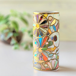 Order :Cylindrical glass flower vase Elf forest Gold 第6張的照片