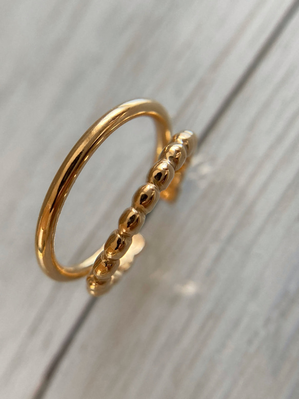 つぶつぶ2連 ear cuff gold 7枚目の画像