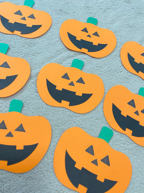 ハロウィン かぼちゃデザイン 紙製 保育製作 ハロウィン 壁面 かぼちゃ 型紙 保育製作キット販売☺︎ 通販