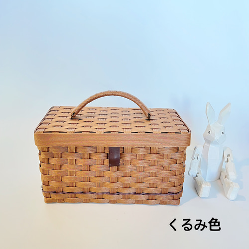 マスクケース☆かわいいバスケットに不織布マスクを箱ごと