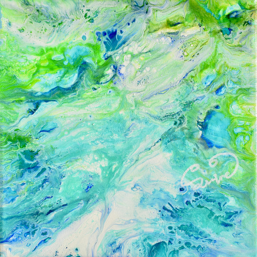 純水 】Aqua エネルギーアート メッセージ ヒーリングアート 絵画 24