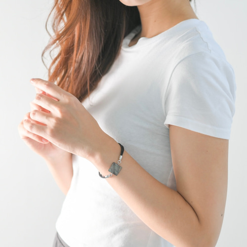 2way 大人の ヘアゴム ブレスレット シェル × シルバー ヘアゴム Min