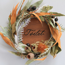 受注制作】ドアプレートリース(パターンB) 表札・ネームプレート