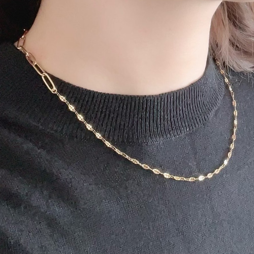 サージカルステンレス | ハーフチェーンネックレス | ゴールド サージカルステンレス | ハーフチェーンネックレス | ゴールド