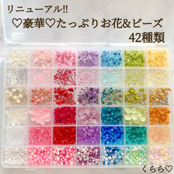 ドライフラワー　ビーズ　42種類　花材　きまぐれ素材　ハーバリウム　レジン　ハンドメイド　 1枚目の画像