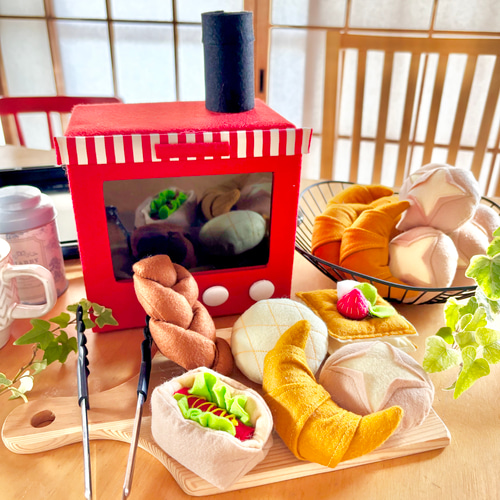 受注製作】フェルト ままごと パン屋さんセットB おもちゃ・人形