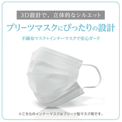 【3枚入り】 息快適 不織布マスク用ウレタンインナーマスク　吸水速乾・帯電防止・制菌・日本製　MA-21 2枚目の画像