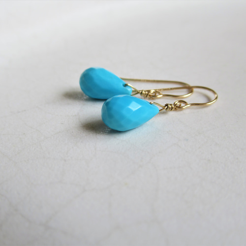 ターコイズ スリーピングビューティー ドロップカット *** (14Kgf