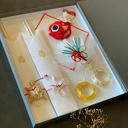 敬老の日や、お正月、婚礼などの祝膳に♡水引鶴亀箸袋とめで鯛、松竹梅