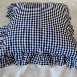GINGHAM FRILL CUSHION COVER ( 14COLORS ) 10枚目の画像