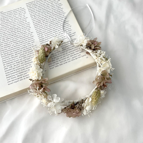 リニューアル:*☆ ふんわりボリュームくすみカラーフラワークラウン01