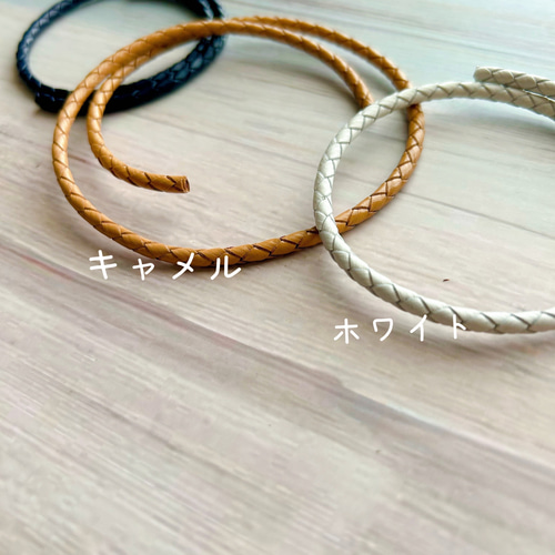 リニューアル‼️軽くて柔らか♪本革迷子札一体型シンプルチョーカー