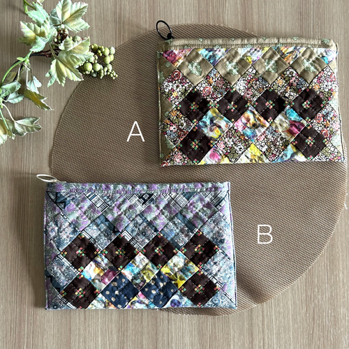 新色追加ஐ贈り物にも♡パッチワークキルトポーチ【Hyakumanen 新色追加ஐ贈り物にも♡パッチワークキルトポーチ【Hyakumanen