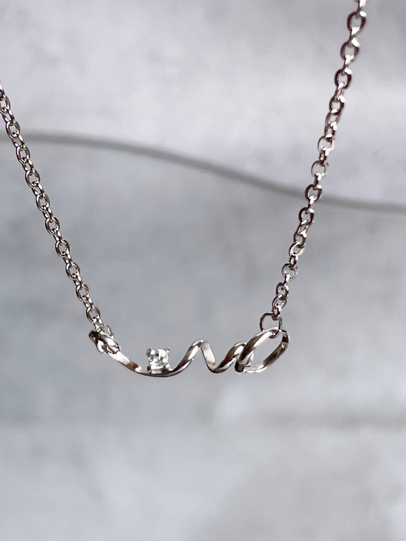 《１点物》ribelo/flow line necklace 2枚目の画像