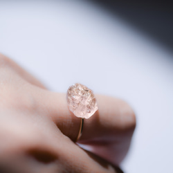 摩根石礦物寶石 14kgf/銀 925 戒指戒指 [可用石材，可用金屬配件] 天然石材配件 第8張的照片
