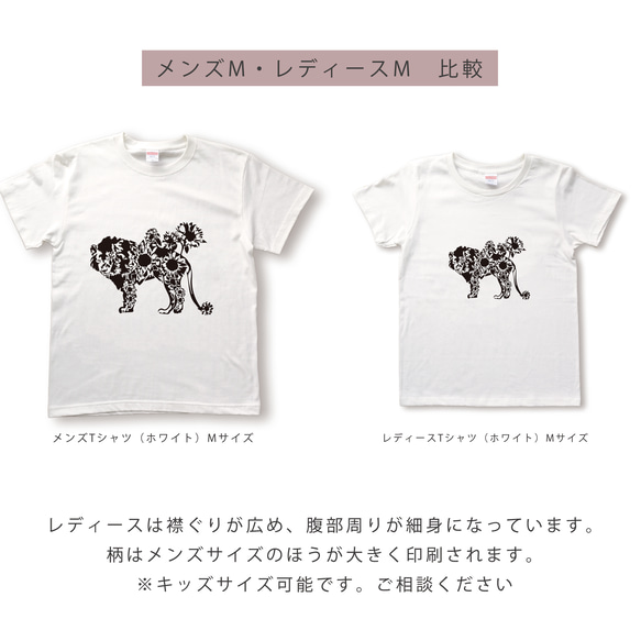 ひまわりライオンのTシャツ 4枚目の画像