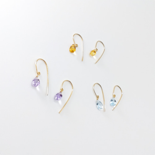14Kgf】オパール ファセットカットピアス／イヤリング ピアス