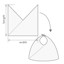 【1点もの】単-ひとえ-のあずま袋 畳みやすいエコバック向き  -浴衣地 白に絣風幾何学模様  AZ130 6枚目の画像