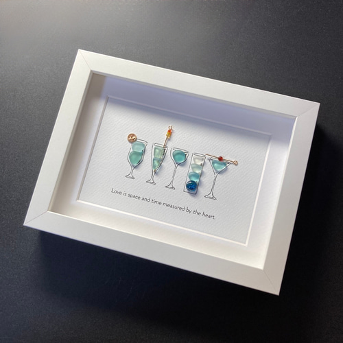 シーグラスアート「海色カクテル」 その他アート ゆきみ工房 通販